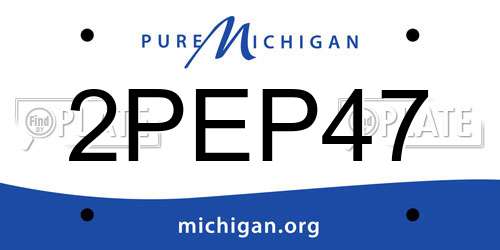 2PEP47 Michigan License Plate
