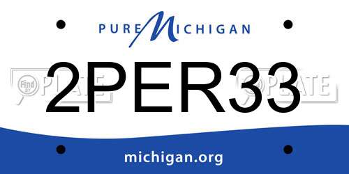 2PER33 Michigan License Plate