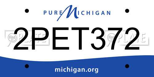2PET372 Michigan License Plate