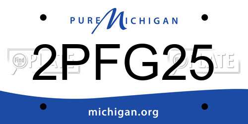 2PFG25 Michigan License Plate