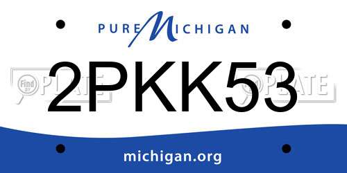 2PKK53 Michigan License Plate