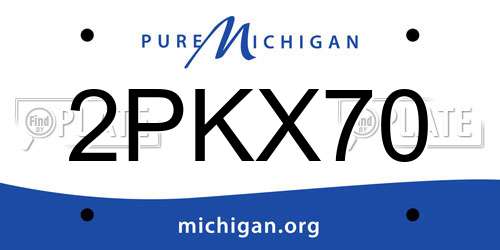 2PKX70 Michigan License Plate