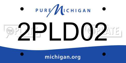2PLD02 Michigan License Plate