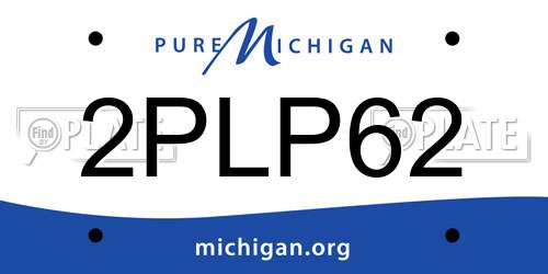 2PLP62 Michigan License Plate