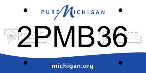 2PMB36 Michigan License Plate
