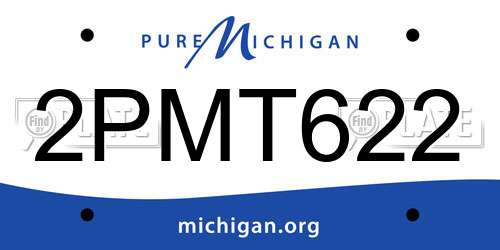2PMT622 Michigan License Plate