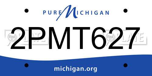 2PMT627 Michigan License Plate