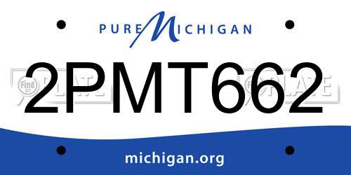 2PMT662 Michigan License Plate
