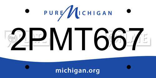 2PMT667 Michigan License Plate