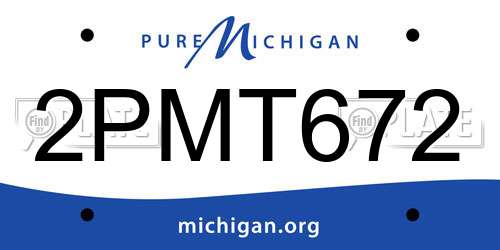 2PMT672 Michigan License Plate