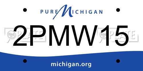 2PMW15 Michigan License Plate