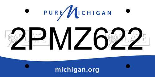 2PMZ622 Michigan License Plate