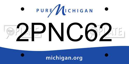 2PNC62 Michigan License Plate