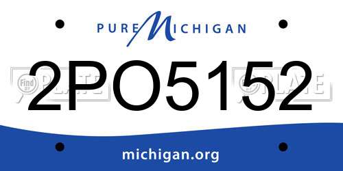 2PO5152 Michigan License Plate