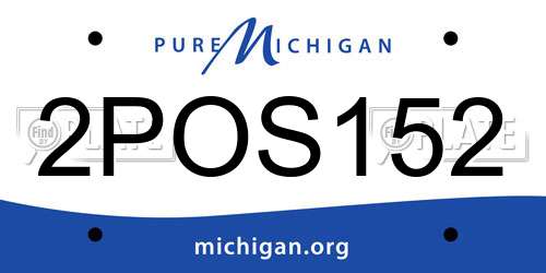 2POS152 Michigan License Plate