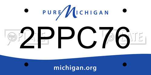 2PPC76 Michigan License Plate
