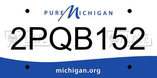 2PQB152 Michigan License Plate