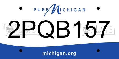 2PQB157 Michigan License Plate