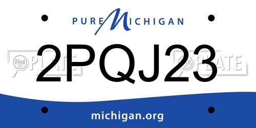 2PQJ23 Michigan License Plate
