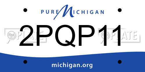 2PQP11 Michigan License Plate
