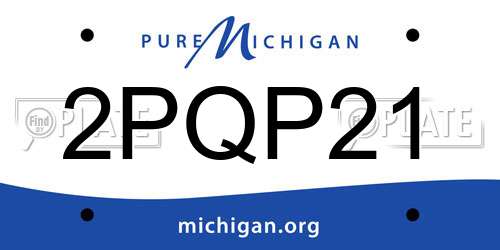 2PQP21 Michigan License Plate