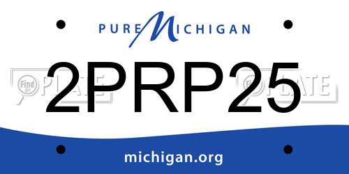 2PRP25 Michigan License Plate