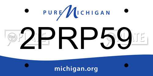 2PRP59 Michigan License Plate