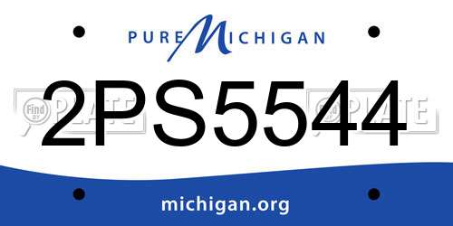 2PS5544 Michigan License Plate