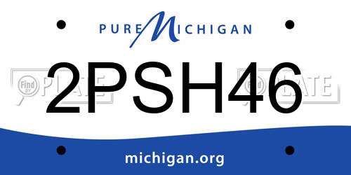 2PSH46 Michigan License Plate