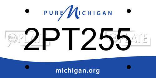 2PT255 Michigan License Plate