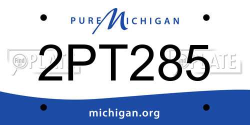 2PT285 Michigan License Plate