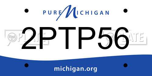 2PTP56 Michigan License Plate