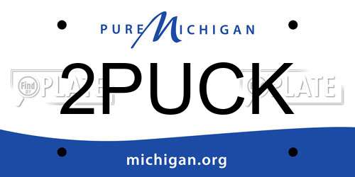 2PUCK Michigan License Plate