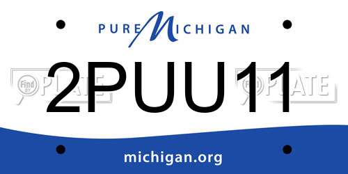 2PUU11 Michigan License Plate