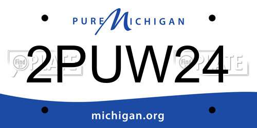 2PUW24 Michigan License Plate