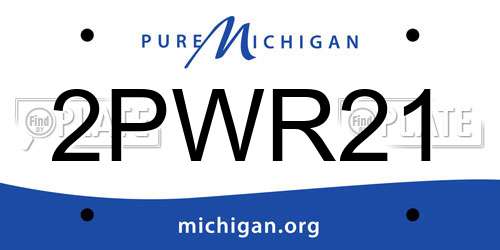 2PWR21 Michigan License Plate