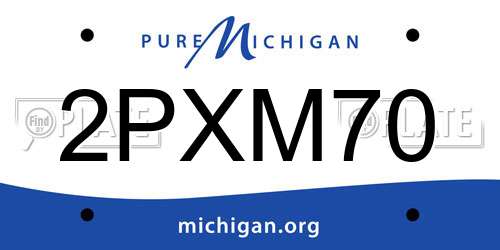 2PXM70 Michigan License Plate