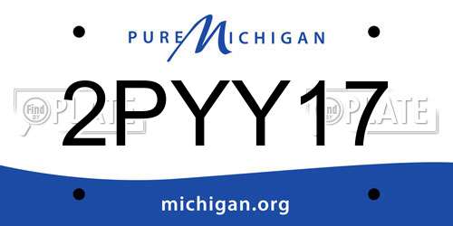 2PYY17 Michigan License Plate