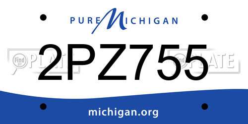 2PZ755 Michigan License Plate