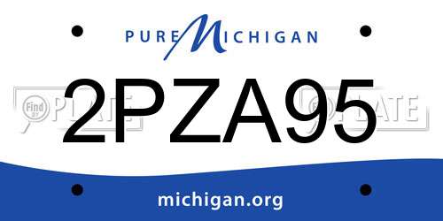 2PZA95 Michigan License Plate