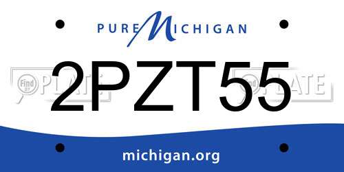 2PZT55 Michigan License Plate