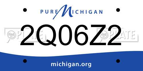 2Q06Z2 Michigan License Plate