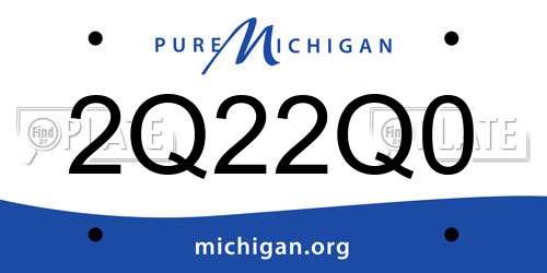 2Q22Q0 Michigan License Plate