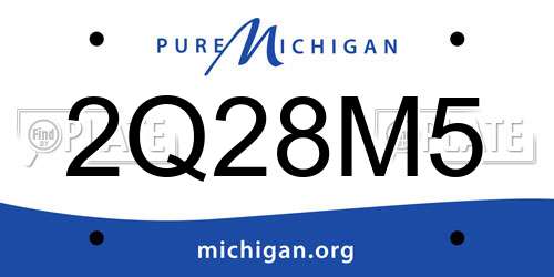 2Q28M5 Michigan License Plate