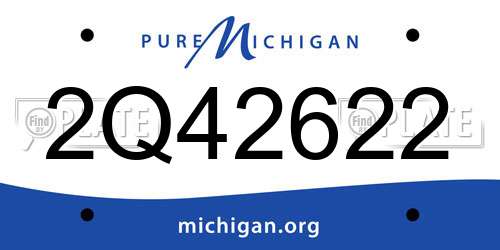 2Q42622 Michigan License Plate
