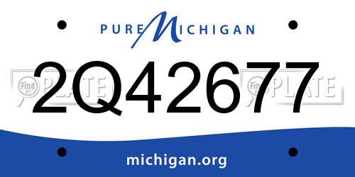 2Q42677 Michigan License Plate