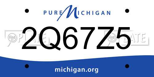 2Q67Z5 Michigan License Plate