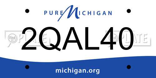 2QAL40 Michigan License Plate