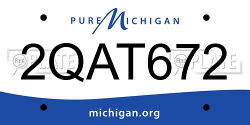 2QAT672 Michigan License Plate