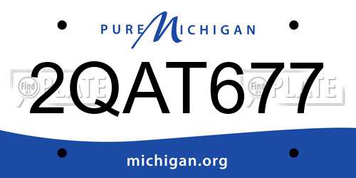 2QAT677 Michigan License Plate
